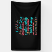 Ik ben een dagleraar spandoek (Verticaal)