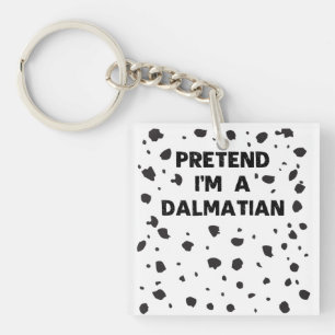 Ik ben een Dalmatiaans kostuum Funny Halloween Pa Sleutelhanger