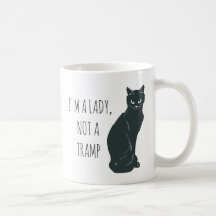Ik ben een dame, geen zwerver mok - voor kattenlie