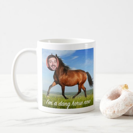 Ik ben een dang-paard, nu aangepaste mok (Met donut)