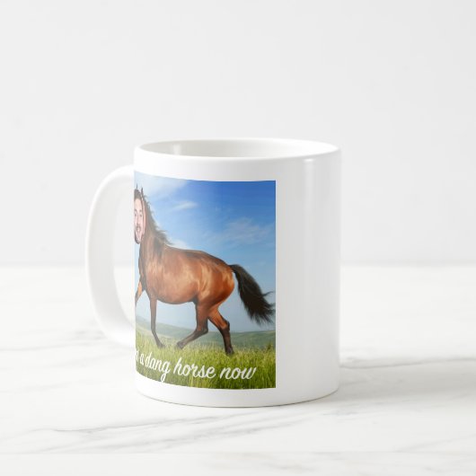 Ik ben een dang-paard, nu aangepaste mok (Voorkant links)