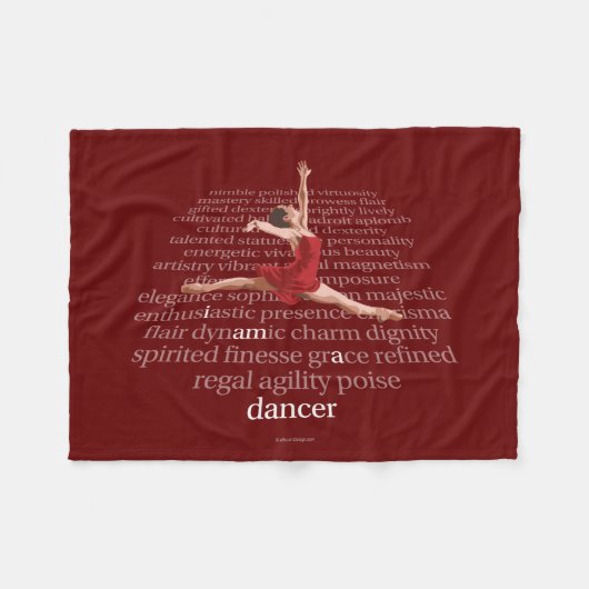 Ik ben een danser fleece deken (Voorkant (Horizontaal))