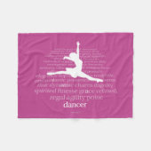 Ik ben een danser fleece deken (Voorkant (Horizontaal))