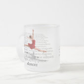 Ik ben een danser matglas koffiemok (Voorkant links)
