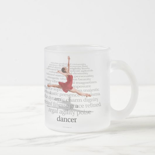 Ik ben een danser matglas koffiemok (Rechts)