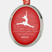 Ik ben een danser metalen ornament (Links)