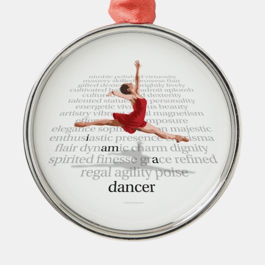 Ik ben een danser metalen ornament (Voorkant)