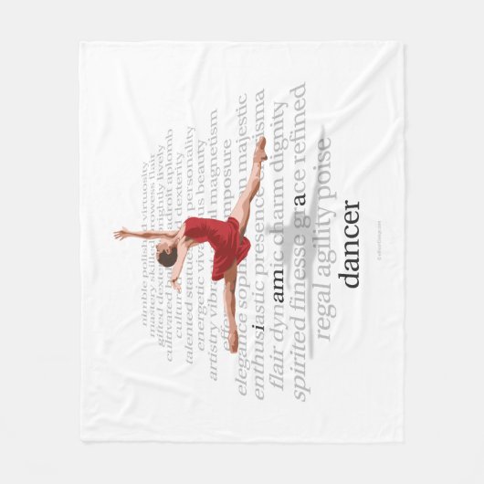 Ik ben een danseres fleece Blanket (Voorkant)