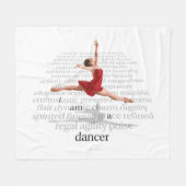 Ik ben een danseres fleece Blanket Deken (Voorkant (Horizontaal))