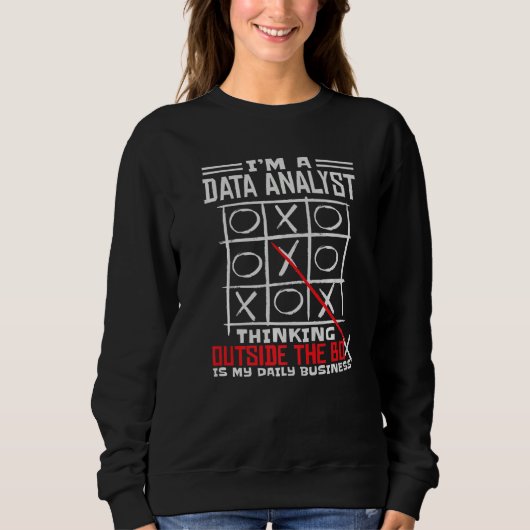 Ik ben een data-analist die buiten de gebaande pad trui (Voorkant)