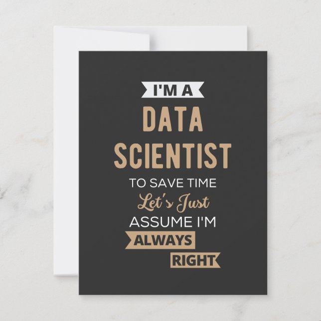 Ik ben een Data Scientist, om tijd te besparen.. (Voorkant)