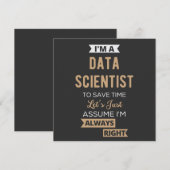 Ik ben een Data Scientist, om tijd te besparen.. Kaart (Voorkant / Achterkant)
