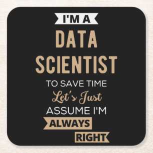 Ik ben een Data Scientist, om tijd te besparen.. Kartonnen Onderzetters
