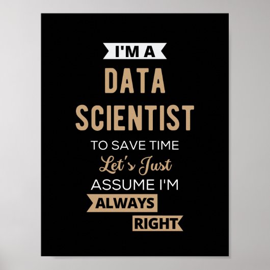 Ik ben een Data Scientist, om tijd te besparen.. Poster (Voorkant)