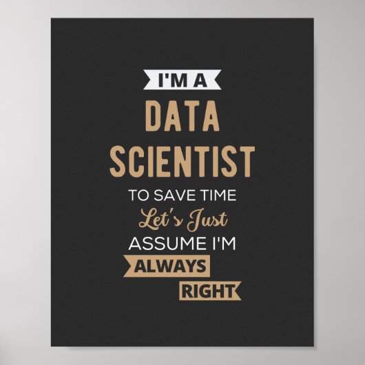 Ik ben een Data Scientist, om tijd te besparen.. Poster (Voorkant)
