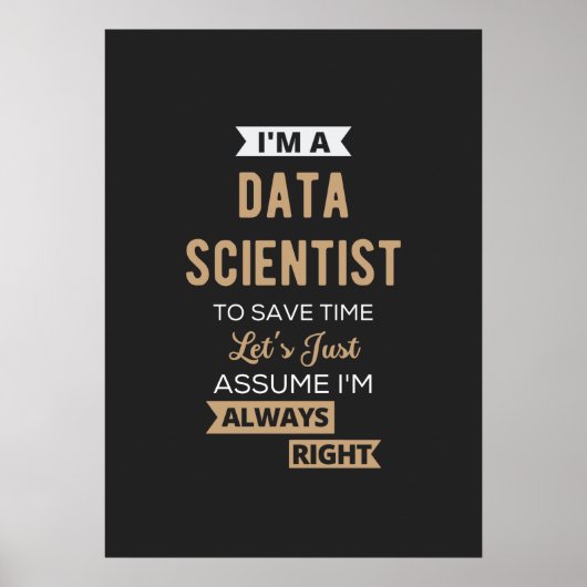 Ik ben een Data Scientist, om tijd te besparen.. Poster (Voorkant)