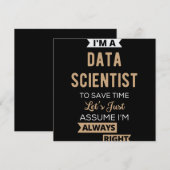 Ik ben een Data Scientist, om tijd te besparen.. Save The Date (Voorkant / Achterkant)