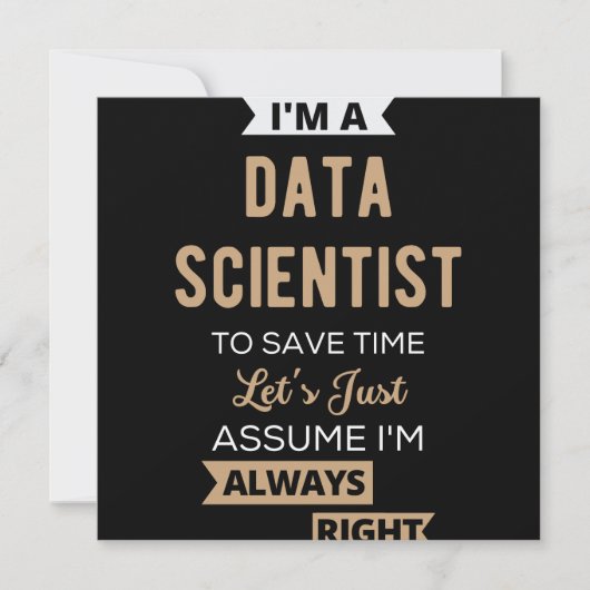 Ik ben een Data Scientist, om tijd te besparen.. Save The Date (Voorkant)