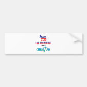 Ik ben een democraat en een Christelijk Bumpersticker (Voorkant)