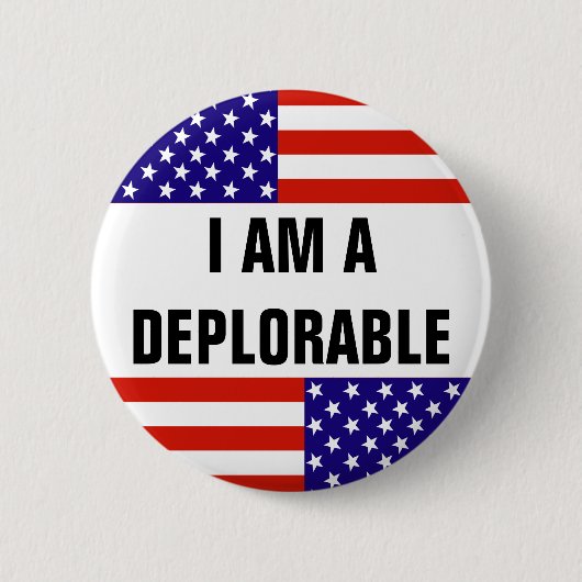 IK BEN EEN DEPLORAAT RONDE BUTTON 5,7 CM (Voorkant)