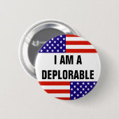 IK BEN EEN DEPLORAAT RONDE BUTTON 5,7 CM (Voorkant /achterkant)
