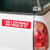IK BEN EEN DEPLORABEL EN EEN BEWIJS DAARVAN BUMPERSTICKER (Op Truck)