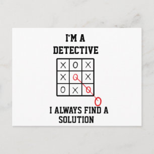 Ik ben een detective, ik vind altijd een oplossing briefkaart