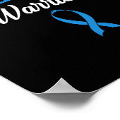 Ik ben een Diabeton-Warrior-Bewustheid Koolstofdia Poster (Hoek)