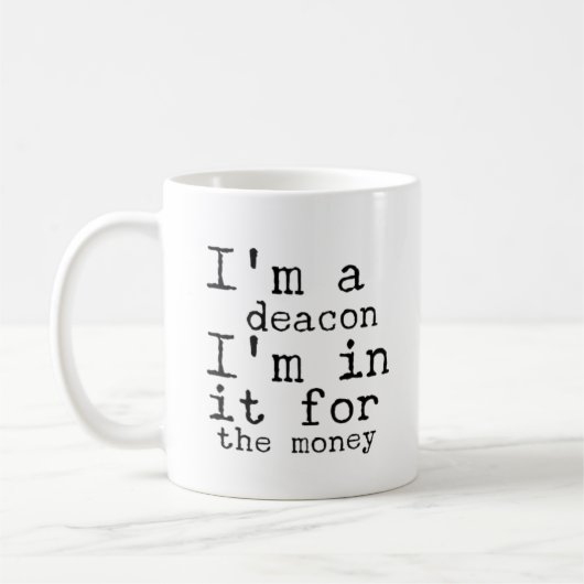 Ik ben een diaken - grappige diakencadeaus koffiemok (Links)
