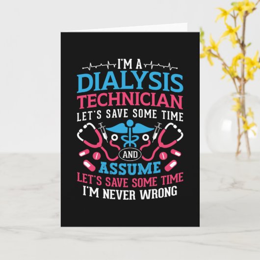 Ik ben een dialysetechnicus Nephrology Dialysis Te Kaart (Gele Bloem)