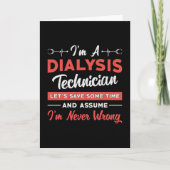 Ik ben een dialysetechnicus Nurse Nephrology Tech Kaart (Voorkant)