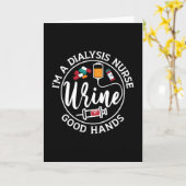 Ik ben een Dialysis Nurse Good Hands Tech Nephrolo Kaart (Gele Bloem)