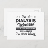 Ik ben een dialysis technicus Nephrology Gift Briefkaart (Voorkant / Achterkant)