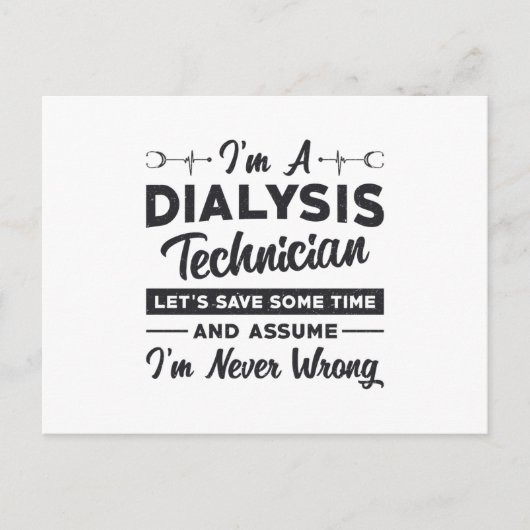 Ik ben een dialysis technicus Nephrology Gift Briefkaart (Voorkant)