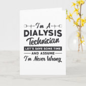 Ik ben een dialysis technicus Nephrology Gift Kaart (Gele Bloem)