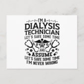 Ik ben een Dialysis Technicus Nephrology Tech Dial Briefkaart (Voorkant)