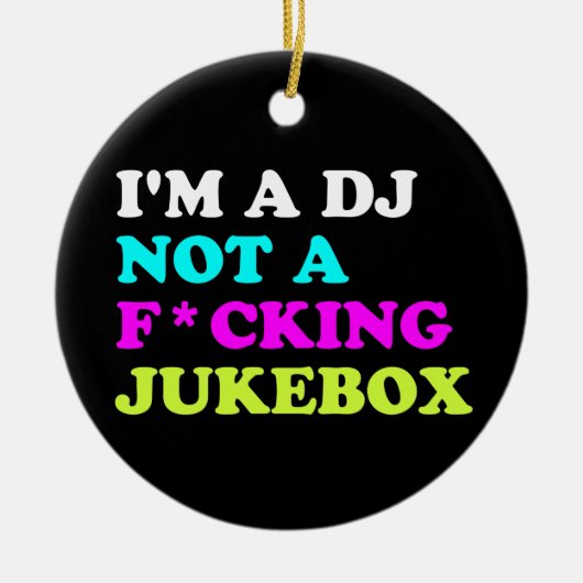 Ik ben een DJ, geen jukebox Ornament | Ibiza House (Voorkant)