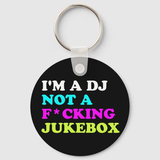 Ik ben een DJ, geen jukebox Sleutelhanger | Ibiza (Voorkant)
