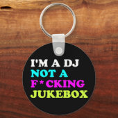 Ik ben een DJ, geen jukebox Sleutelhanger | Ibiza (Voorkant)