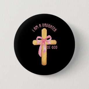 Ik Ben Een Dochter Van God Jeugd Meisje Christelij Ronde Button 5,7 Cm