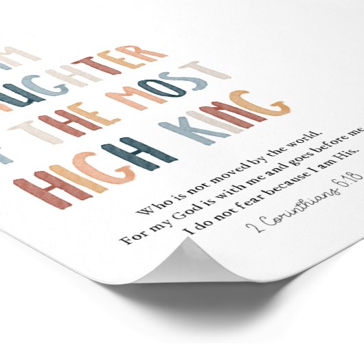 Ik ben een dochter van het hoogste poster (Hoek)