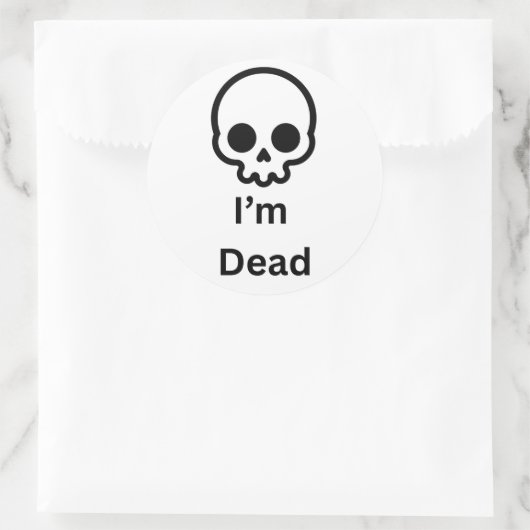 Ik ben een dode sticker (Tas)
