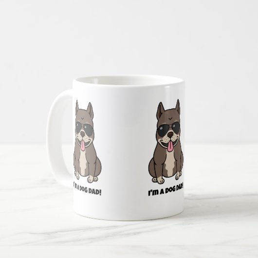 Ik ben een Dog Dad mok - ideaal voor Vaderdag (Voorkant links)