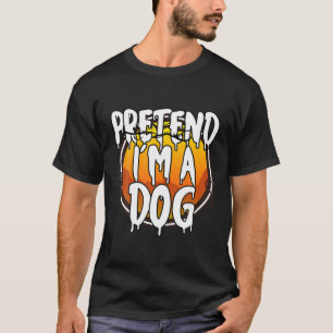 Ik ben een Dog Funny Lazy Halloween Costume Cou T-shirt