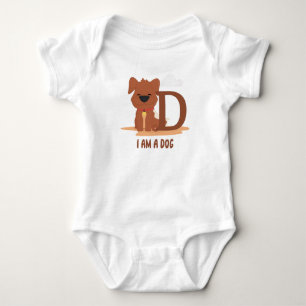 Ik ben een Dog Funny Letter D Romper