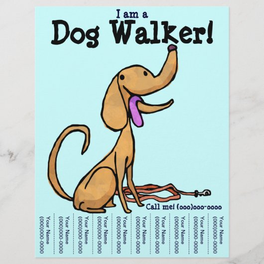 Ik ben een Dog Walker Flyer (Voorkant)