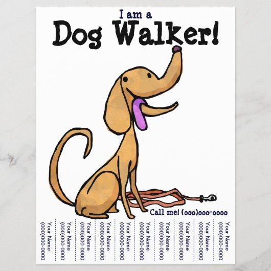 Ik ben een Dog Walker. Flyer (Voorkant)