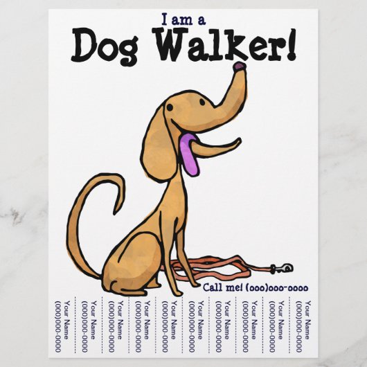 Ik ben een Dog Walker. Flyer (Voorkant)