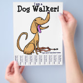 Ik ben een Dog Walker. Flyer (Hand)