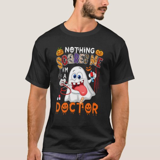 Ik ben een dokter Halloween Boo Ghost T-shirt (Voorkant)